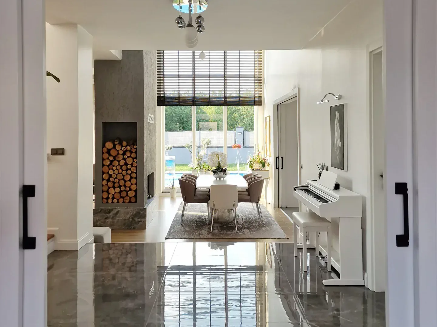Light-filled living area at Peker House